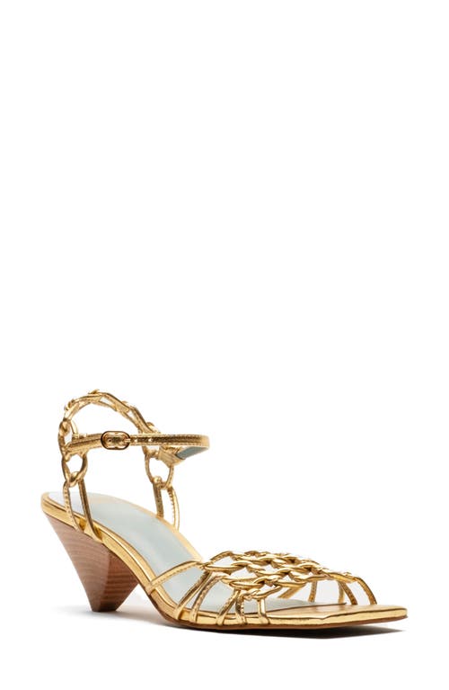 Frances Valentine Alexandra Chain Link Sandal In Platino