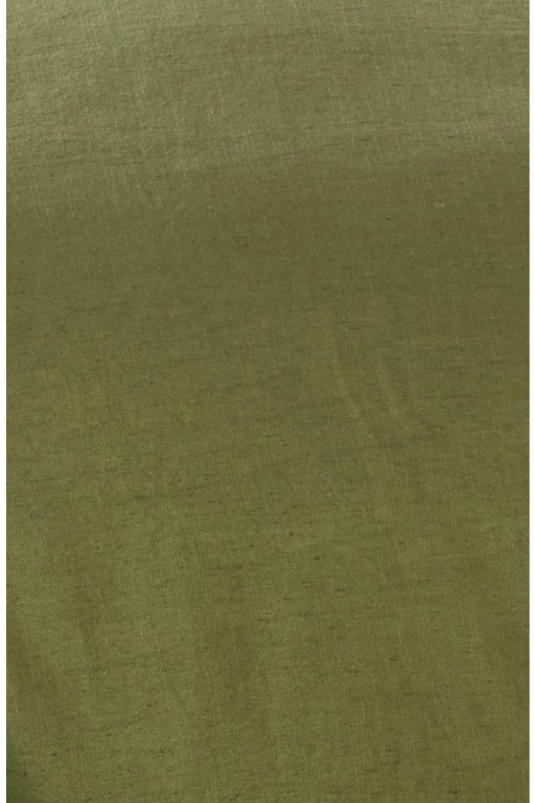 Relaxed Cotton & Linen Duvet Cover, Alternate, color, OLIVE SPICE