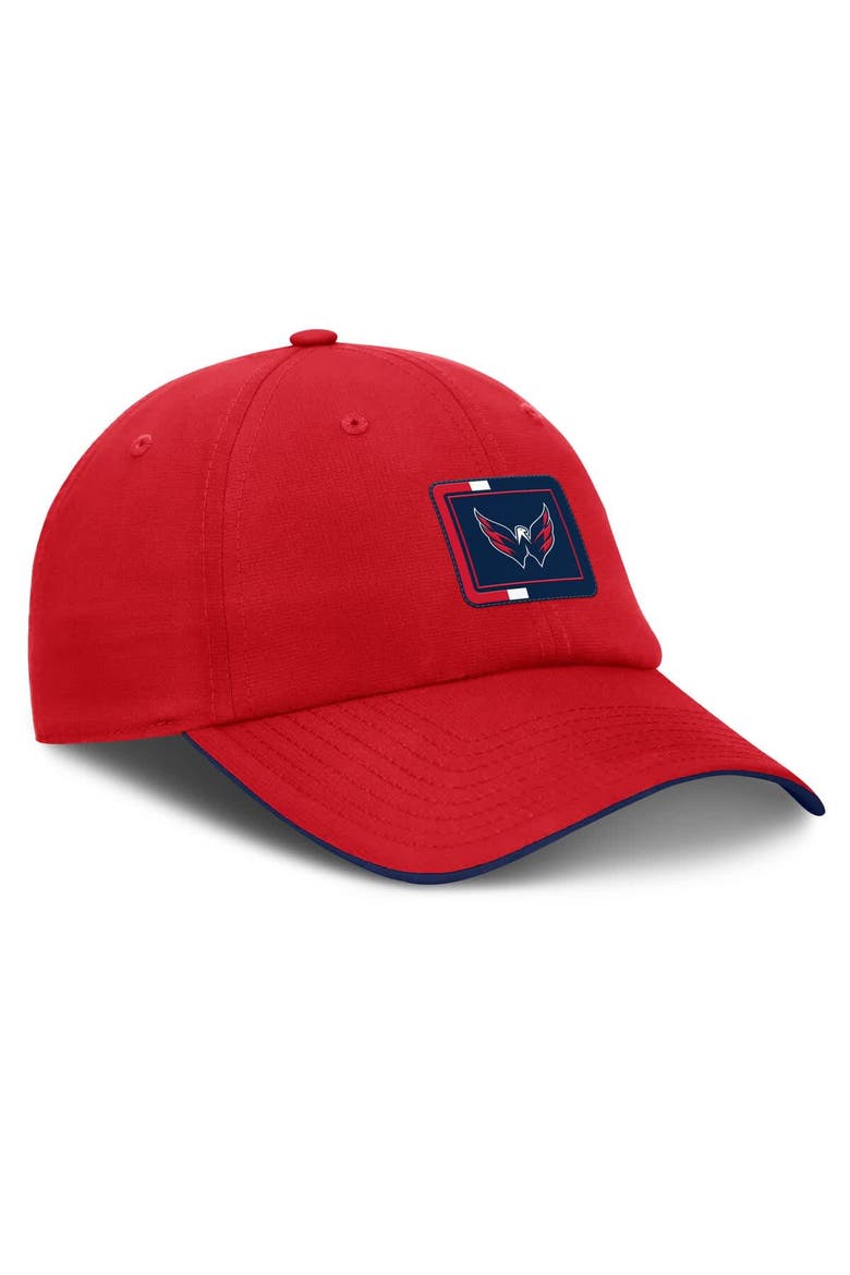 Men's Fanatics Red/Navy Washington Capitals Authentic Pro Ripstop Adjustable Hat, Alternate, color, Red
