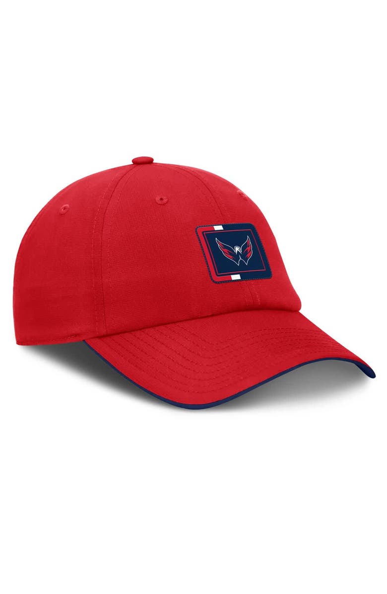 FANATICS Men's Fanatics Red/Navy Washington Capitals Authentic Pro Ripstop Adjustable Hat, Alternate, color, Red