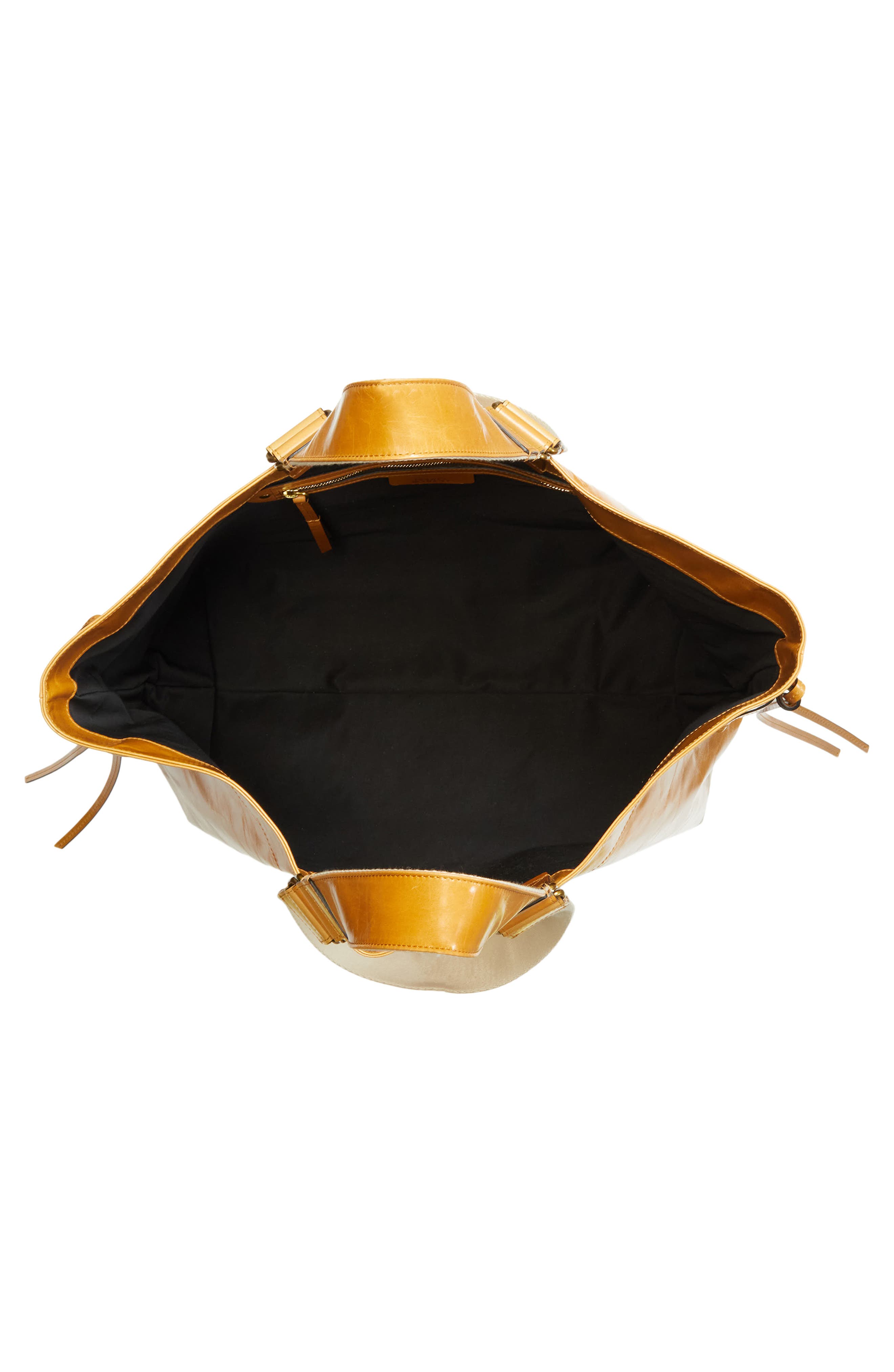 Isabel Marant Wardy Leather Shopper Tote, Alternate, color, Honey