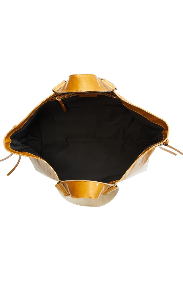 Isabel Marant Wardy Leather Shopper Tote, Alternate, color, Honey