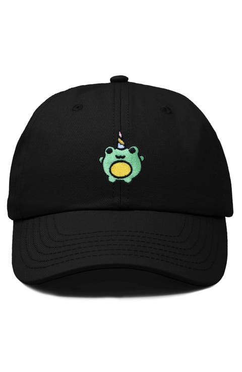 Froggy Unicorn Embroidered Cap