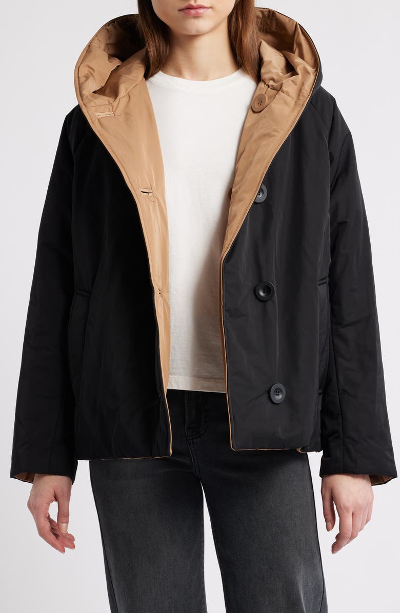 OOF WEAR Memory Nylon Water Repellent Reversible Jacket, Alternate, color, Black