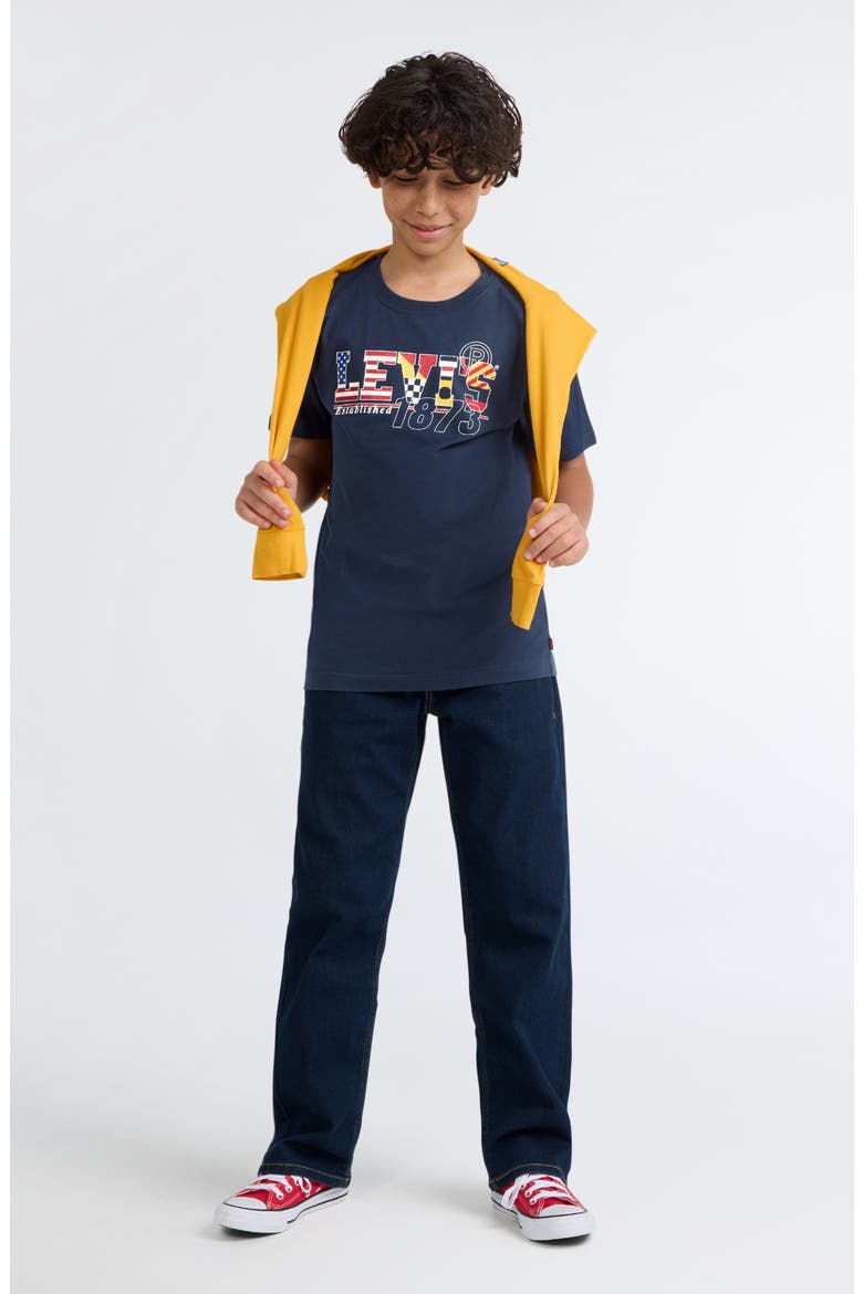 Kids' 1873 Logo Graphic T-Shirt, Alternate, color, DRESS BLUES
