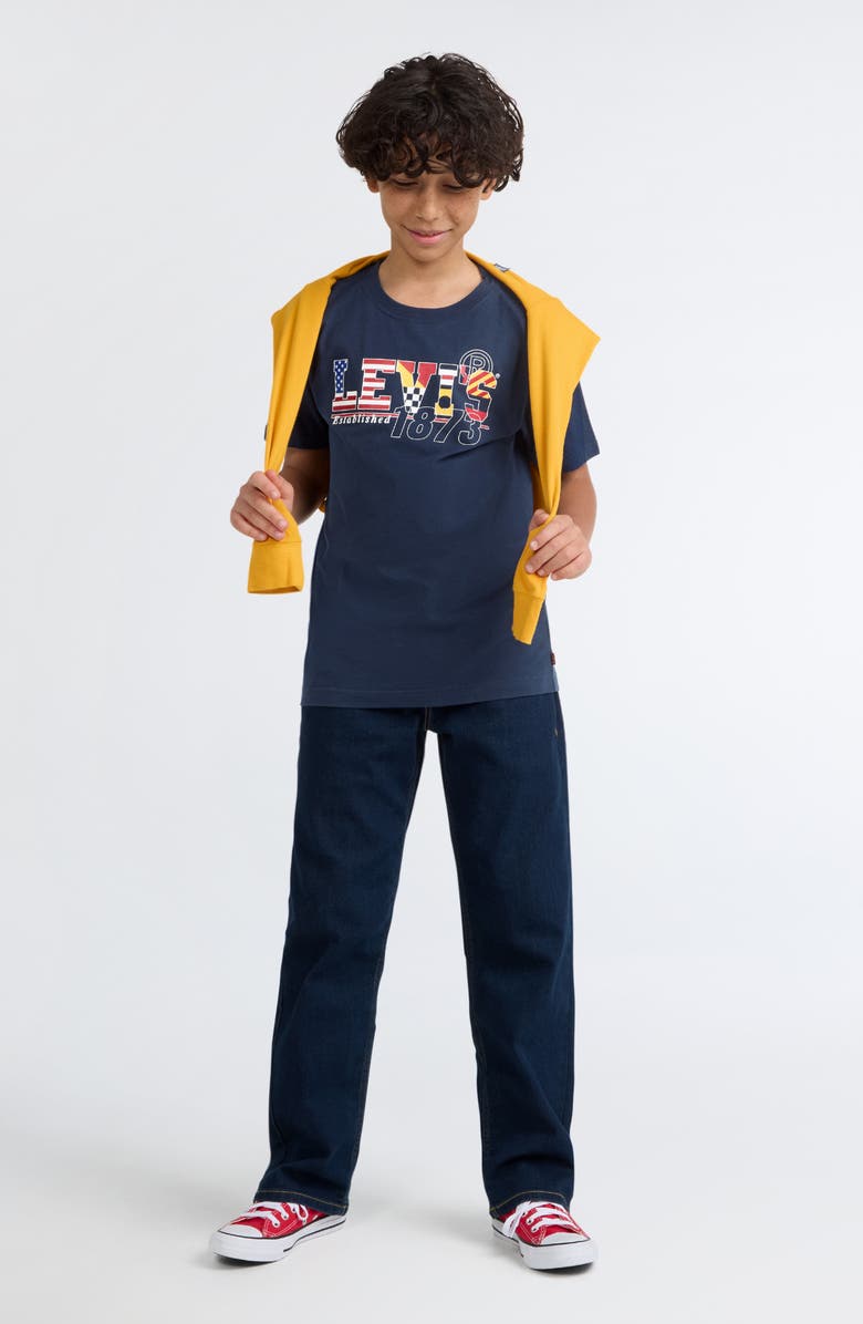 Levi's Kids' 1873 Logo Graphic T-Shirt, Alternate, color, Dress Blues
