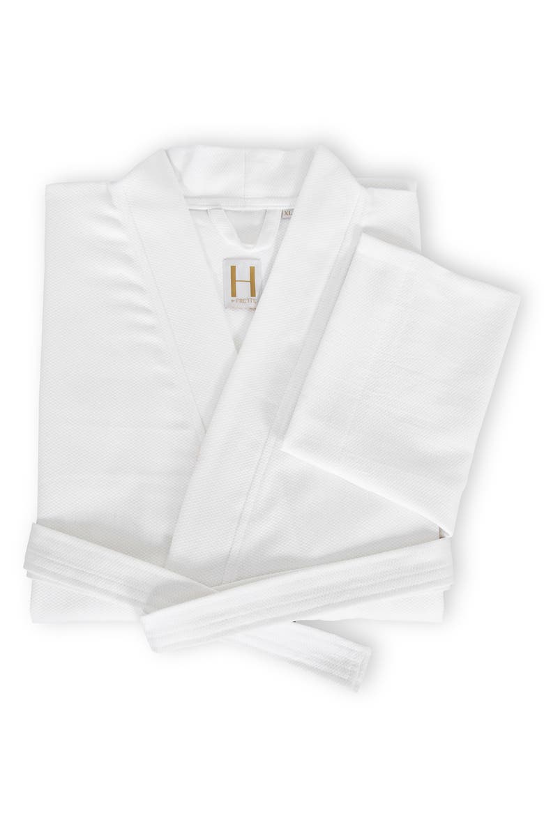 H BY FRETTE Cotton Piqué Robe, Main, color, 