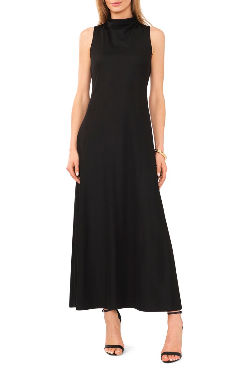Vince Camuto Mock Neck Sleeveless Maxi Dress, Main, color, 