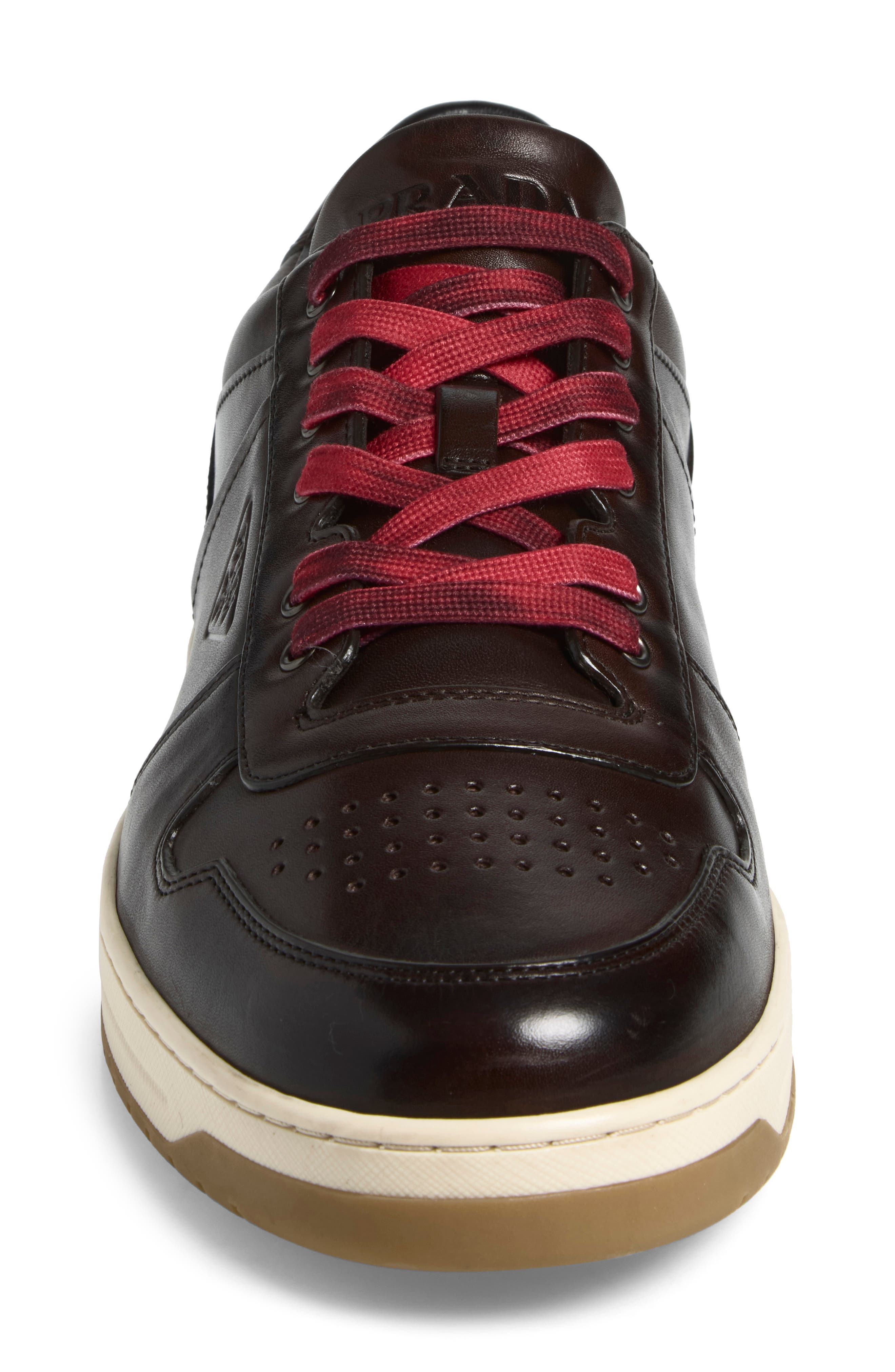 Downtown Hammer Leather Sneaker, Alternate, color, TEAK