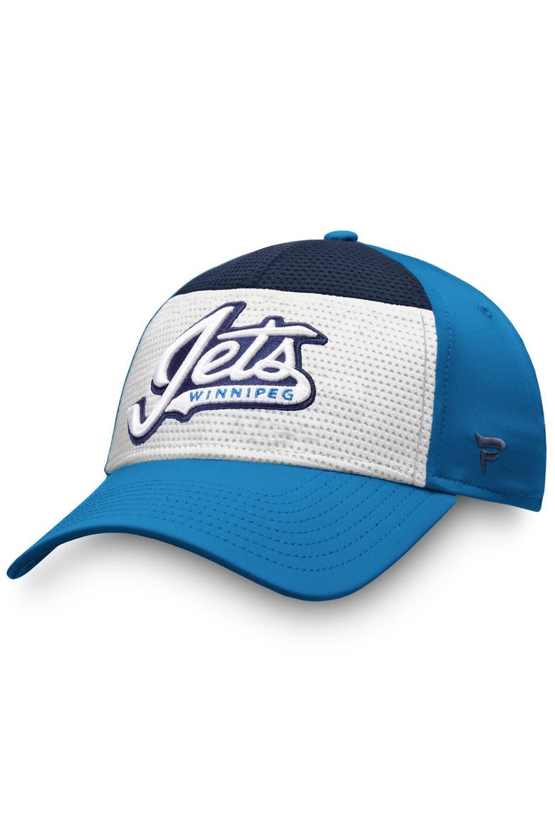 Men's Fanatics White/Blue Winnipeg Jets Breakaway Alternate Jersey Flex Hat, Main, color, White