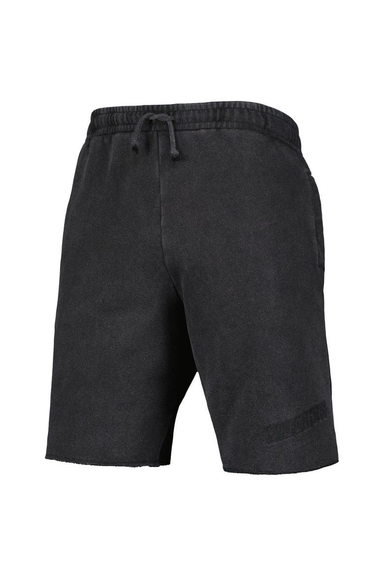 Men's Mitchell & Ness Black Golden State Warriors French Terry Tonal Fleece Shorts, Alternate, color, Black