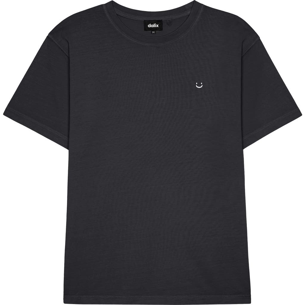 Dalix Mens Lil Smile Midweight Garment Dye Tee