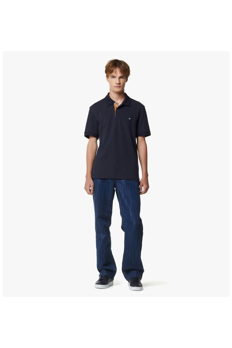 Diamond Patch Piqué Polo, Alternate, color, Navy