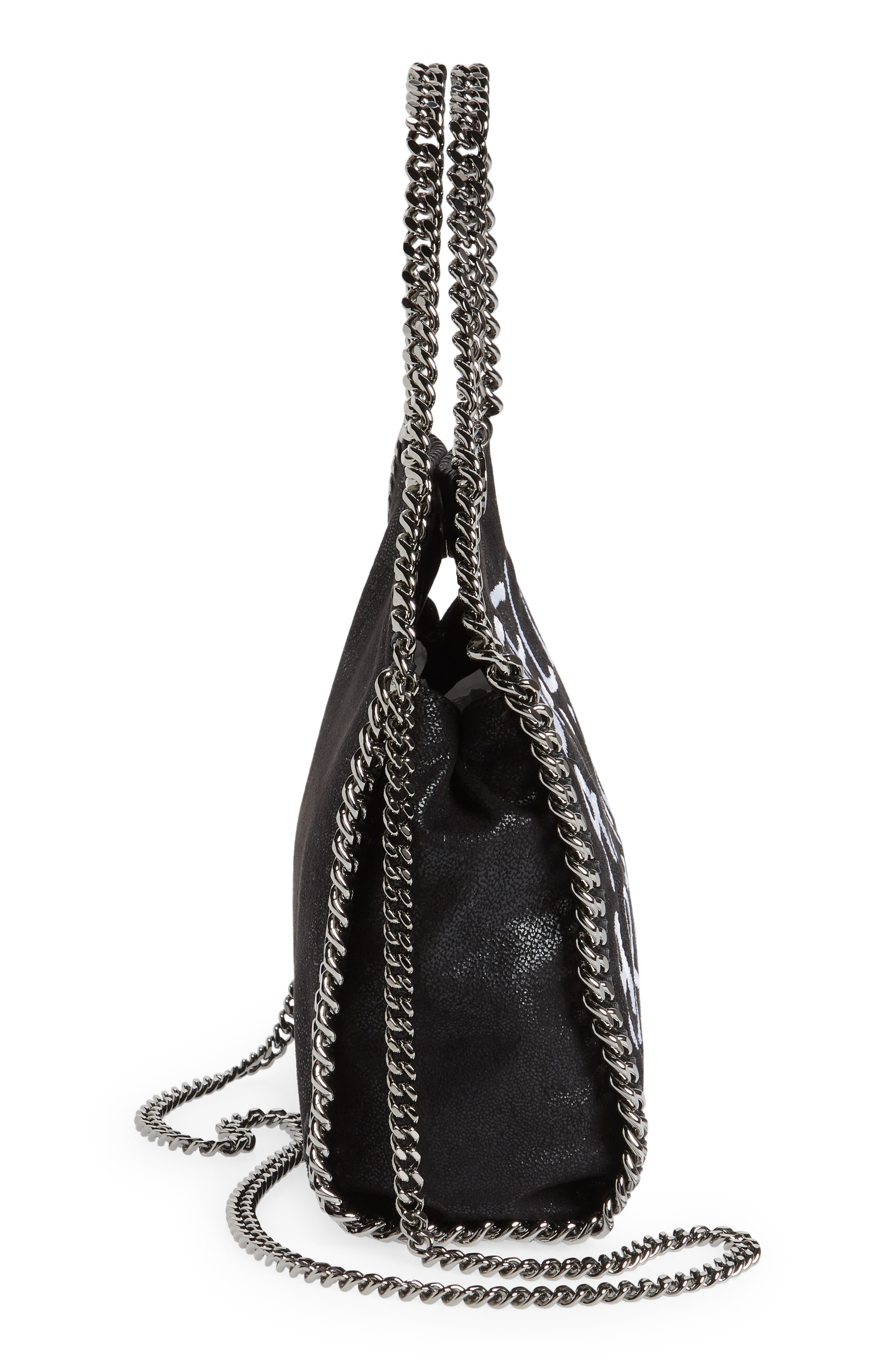 Stella McCartney x Ed Curtis Shared 3 Mini Falabella Embroidered Logo Faux Leather Tote, Alternate, color, 