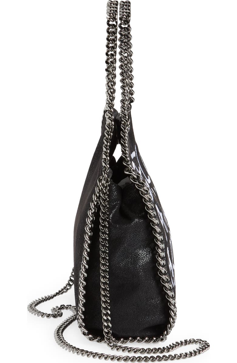 Stella McCartney x Ed Curtis Shared 3 Mini Falabella Embroidered Logo Faux Leather Tote, Alternate, color,