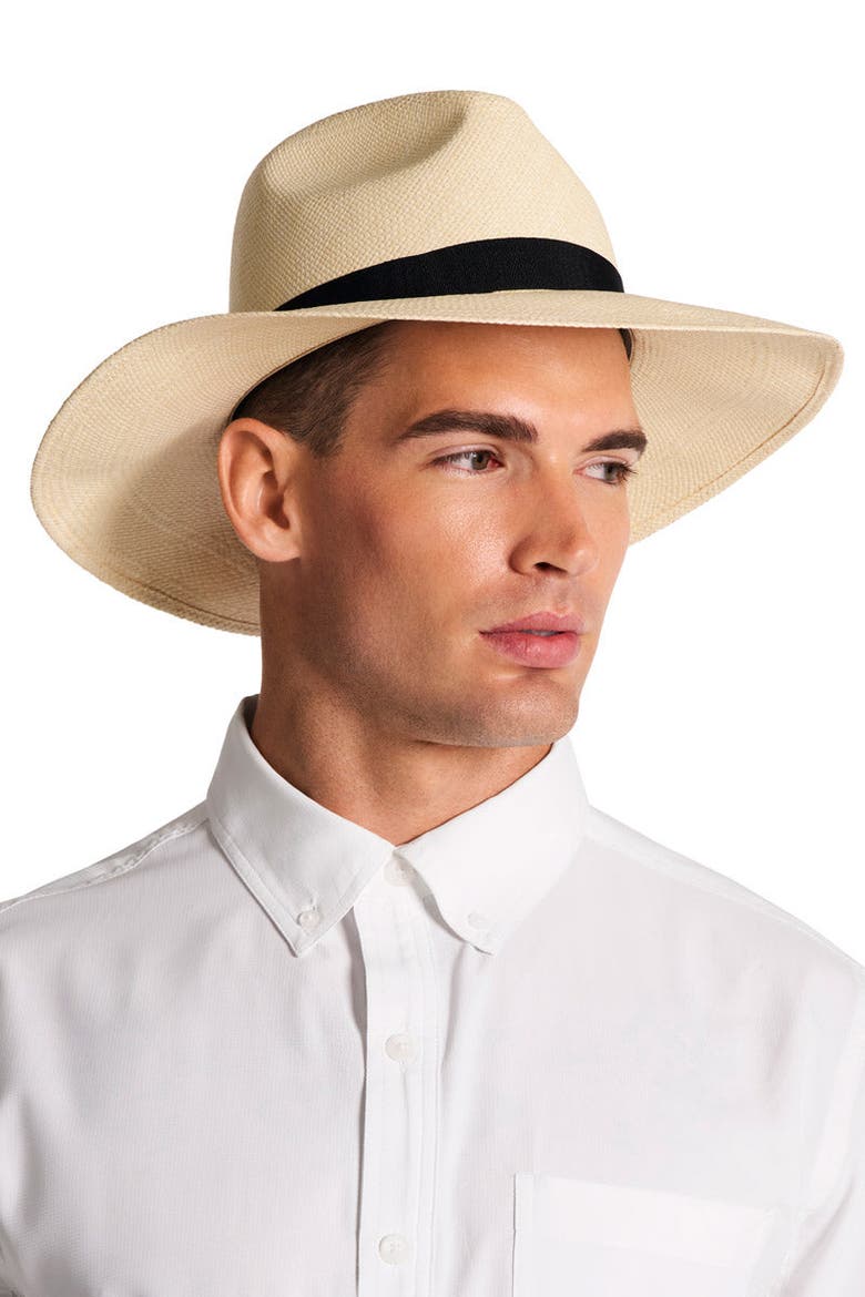 Men's Cuenca Wide Brim Panama Hat, UPF 50+ Sun Protection, Alternate, color, Natural