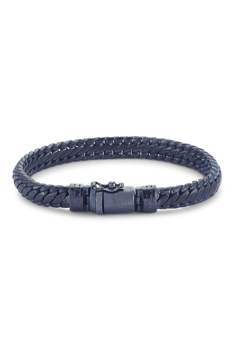 Black Rhodium Chain Bracelet, Main, color, SILVER/ BLACK