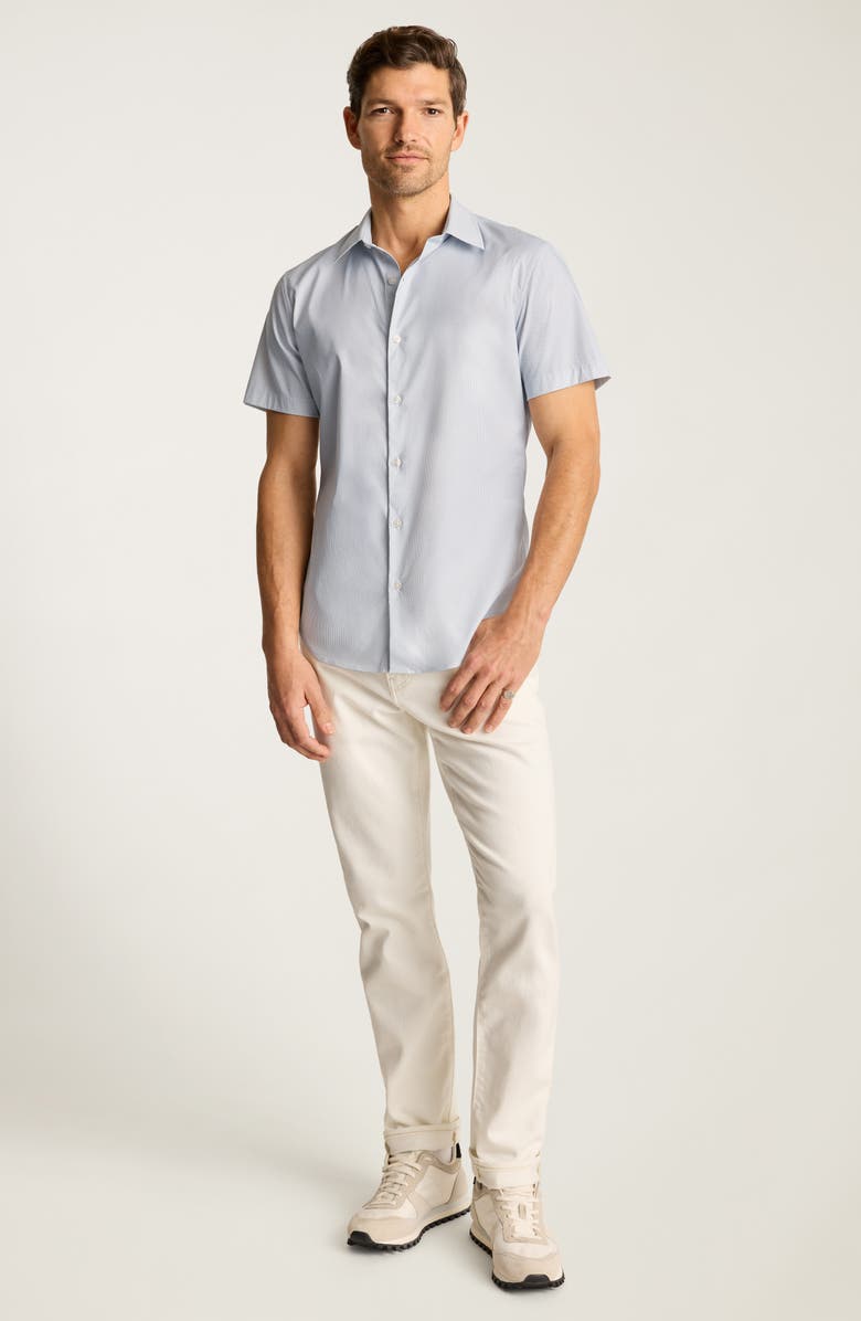 Bonobos Slim Fit Tech Performance Short Sleeve Button-Up Shirt, Alternate, color, Breen Geo