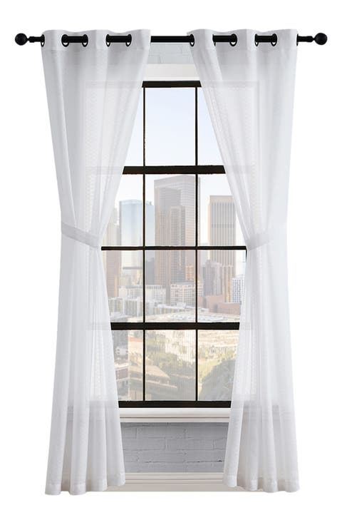 Larkin Woven Light Blocking Insulated Set of 2 Curtain Panels