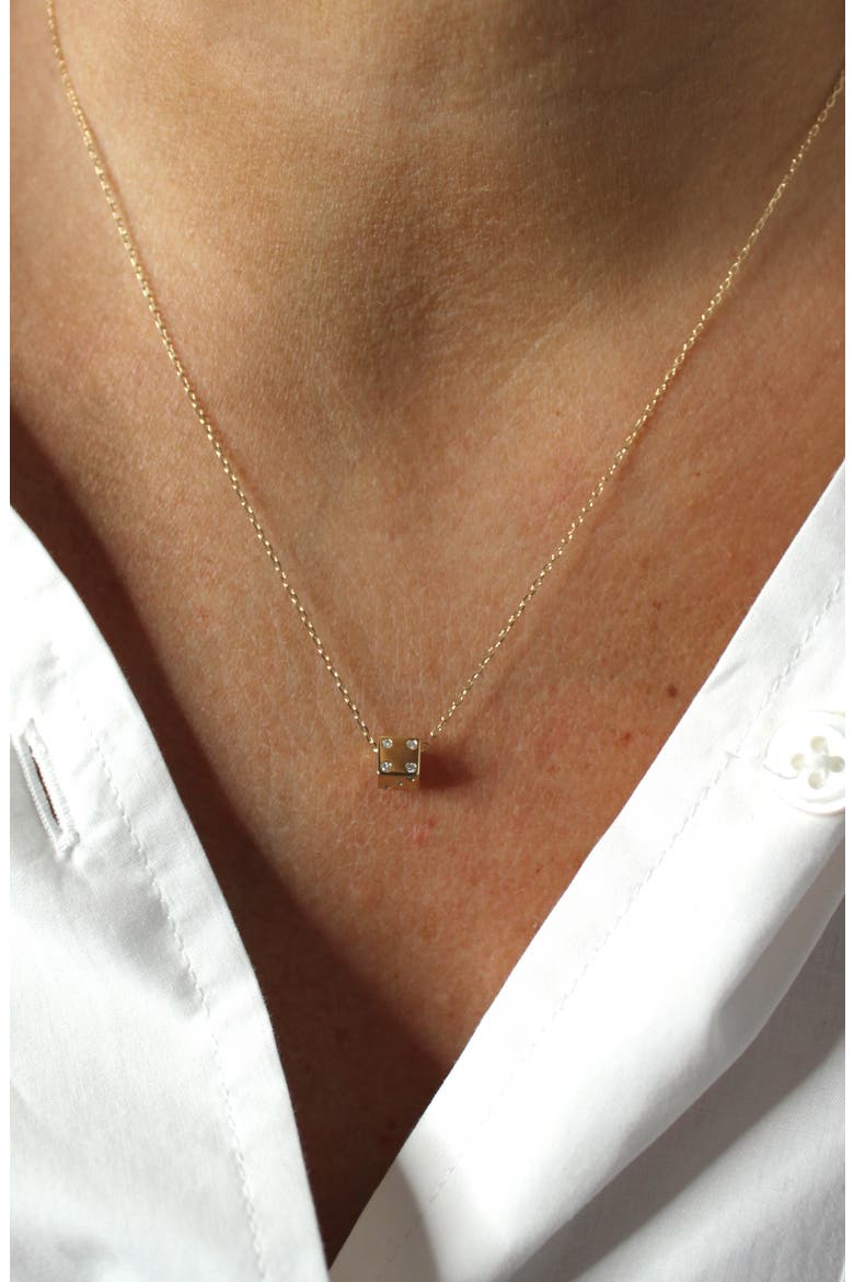 Bead Party Diamond Dice Bead Necklace, Alternate, color, YELLOW