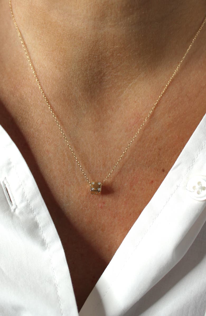 Adina Reyter Bead Party Diamond Dice Bead Necklace, Alternate, color, Yellow