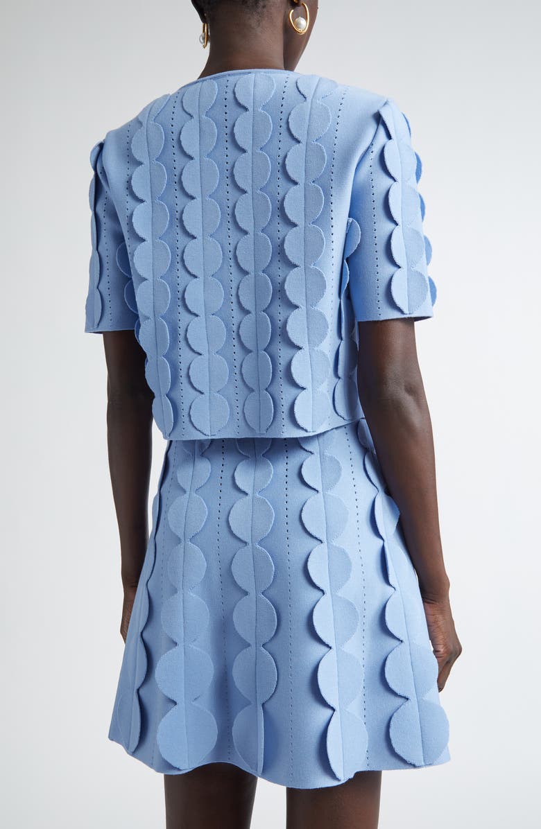 Oscar de la Renta 3D Circle Crop Cardigan, Alternate, color, 