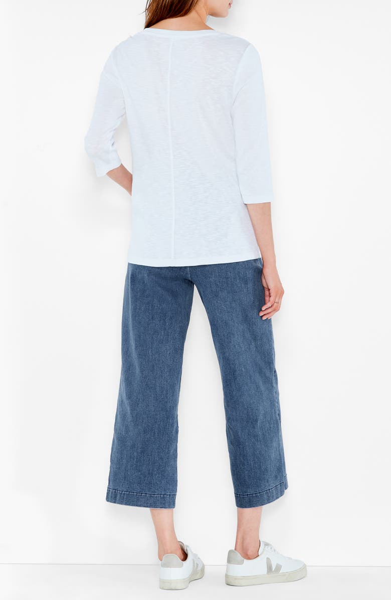 NZT by NIC+ZOE Boatneck T-Shirt, Alternate, color, Paper White