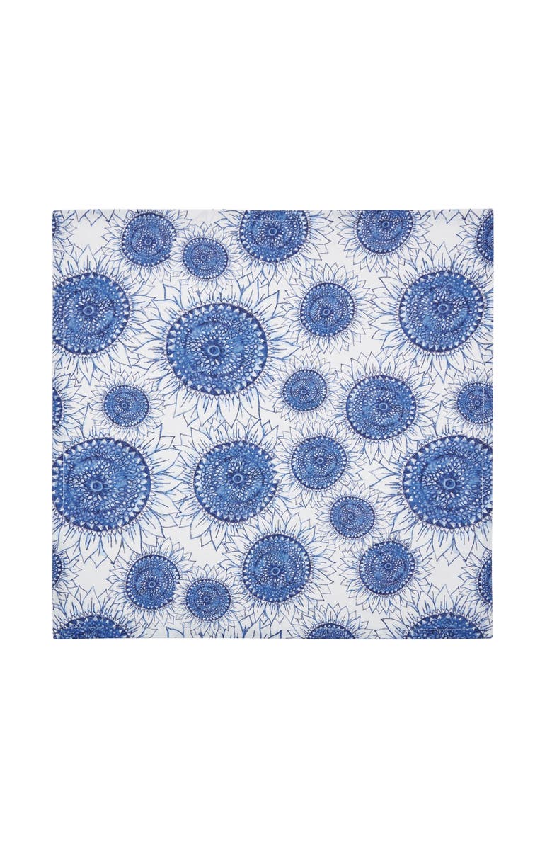 C&F Home Blue Harvest Sunflower Cloth Napkins, Set of 6, Alternate, color, Blue