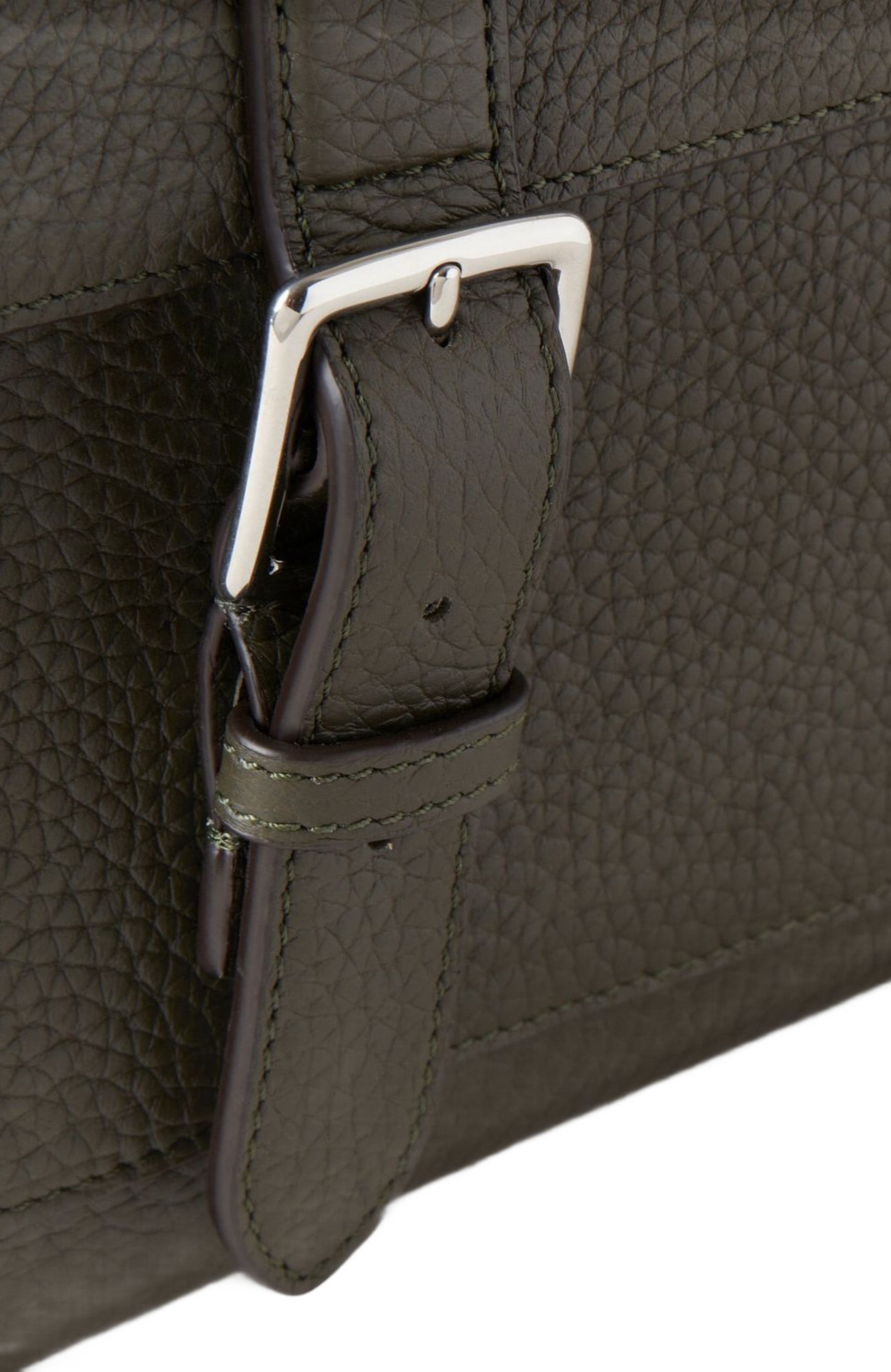 Mulberry Chiltern Leather Crossbody Messenger, Alternate, color, Dark Green