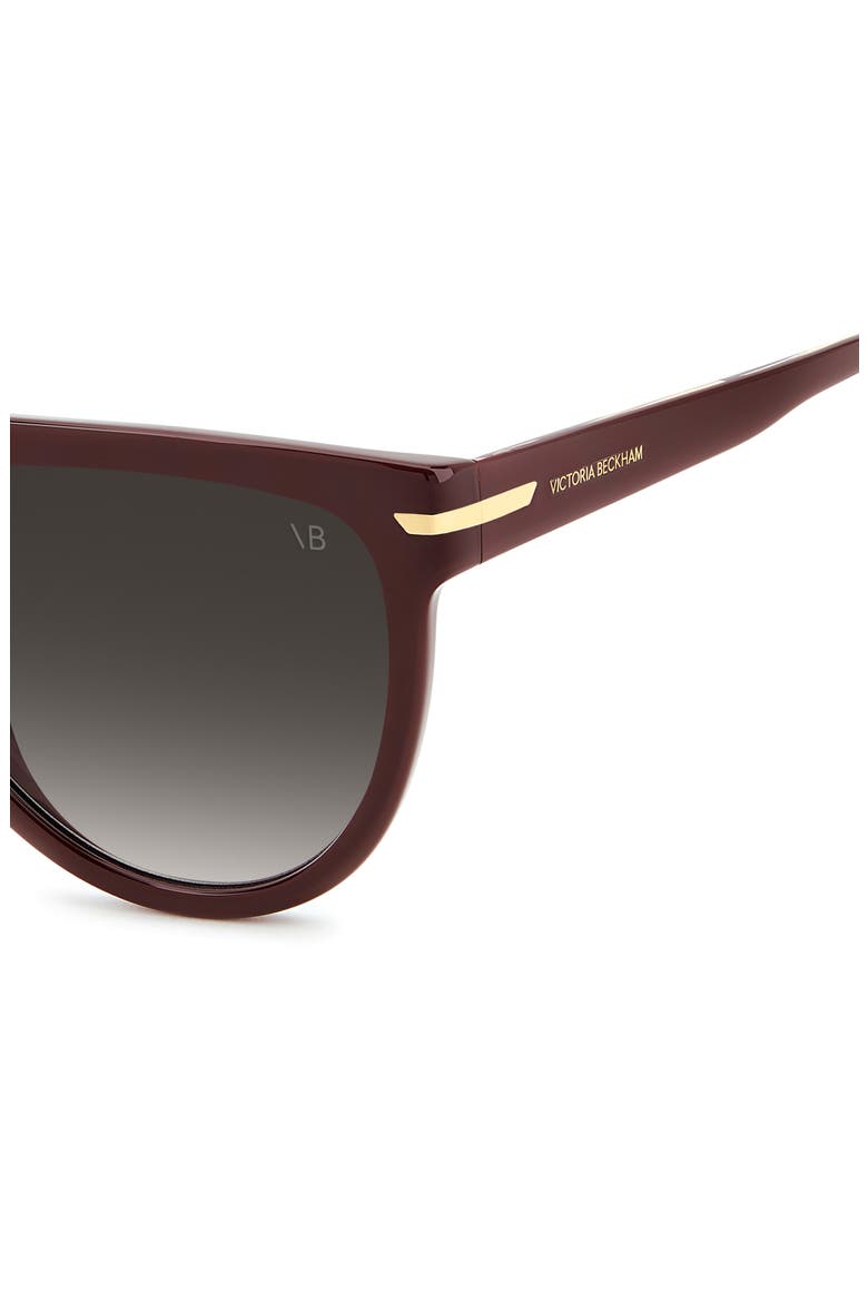 60mm Flat Top Square Sunglasses, Alternate, color, BURGUNDY/ DARK GREY SF