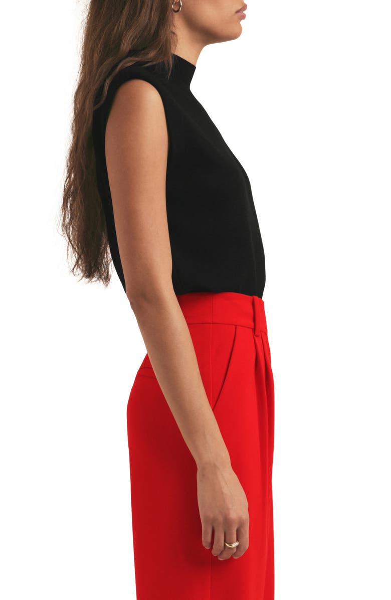Favorite Daughter The Whitney Sleeveless Knit Crop Top, Alternate, color, Black