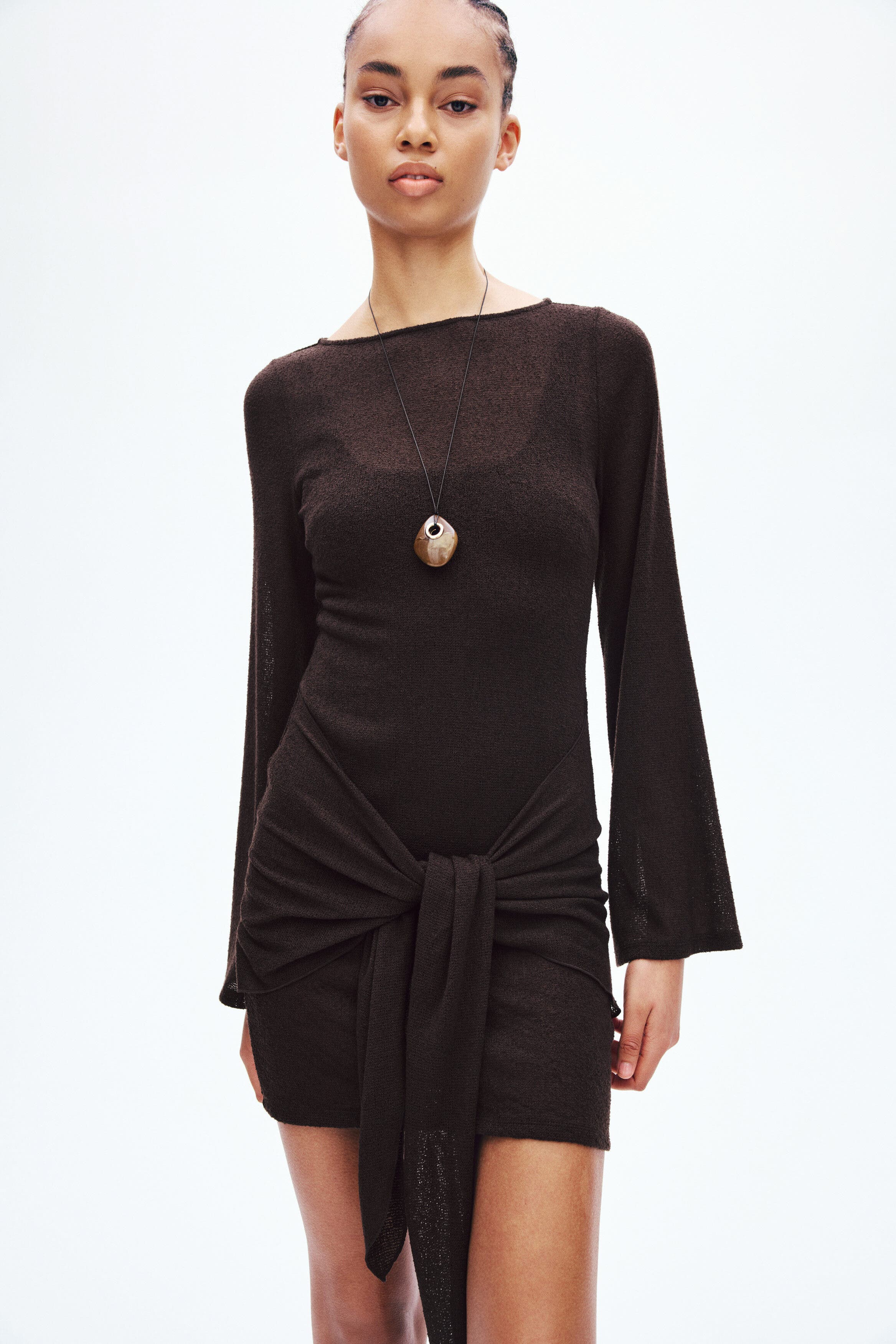 Tie-detail dress - image 2