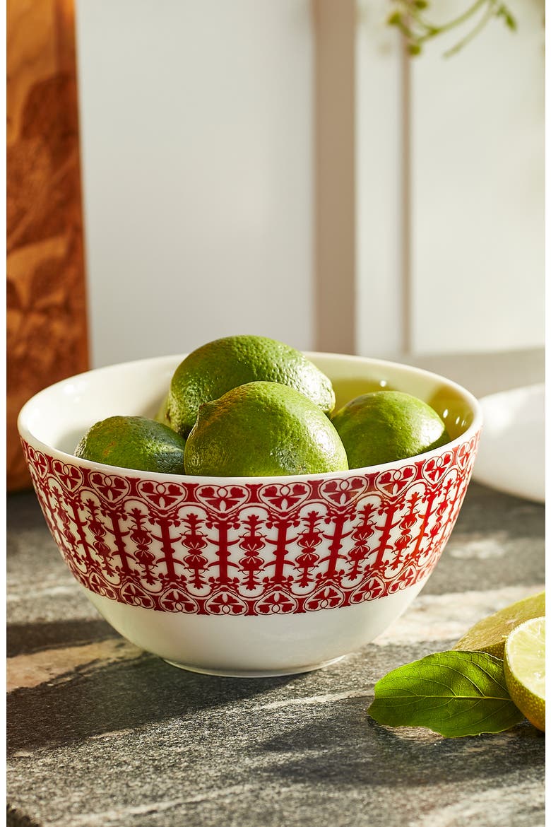 Casablanca Crimson Cereal Bowl  - Porcelain - Set 4, Alternate, color, RED