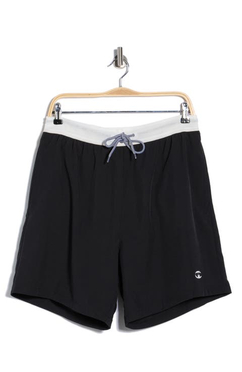 Webbed Elastic Swim Shorts