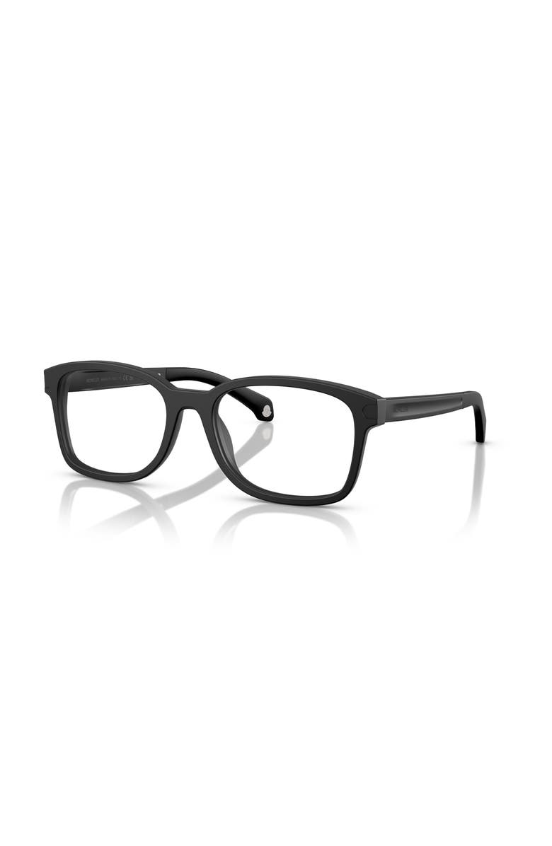 Moncler 56mm Rectangle optical glasses, Main, color, Black