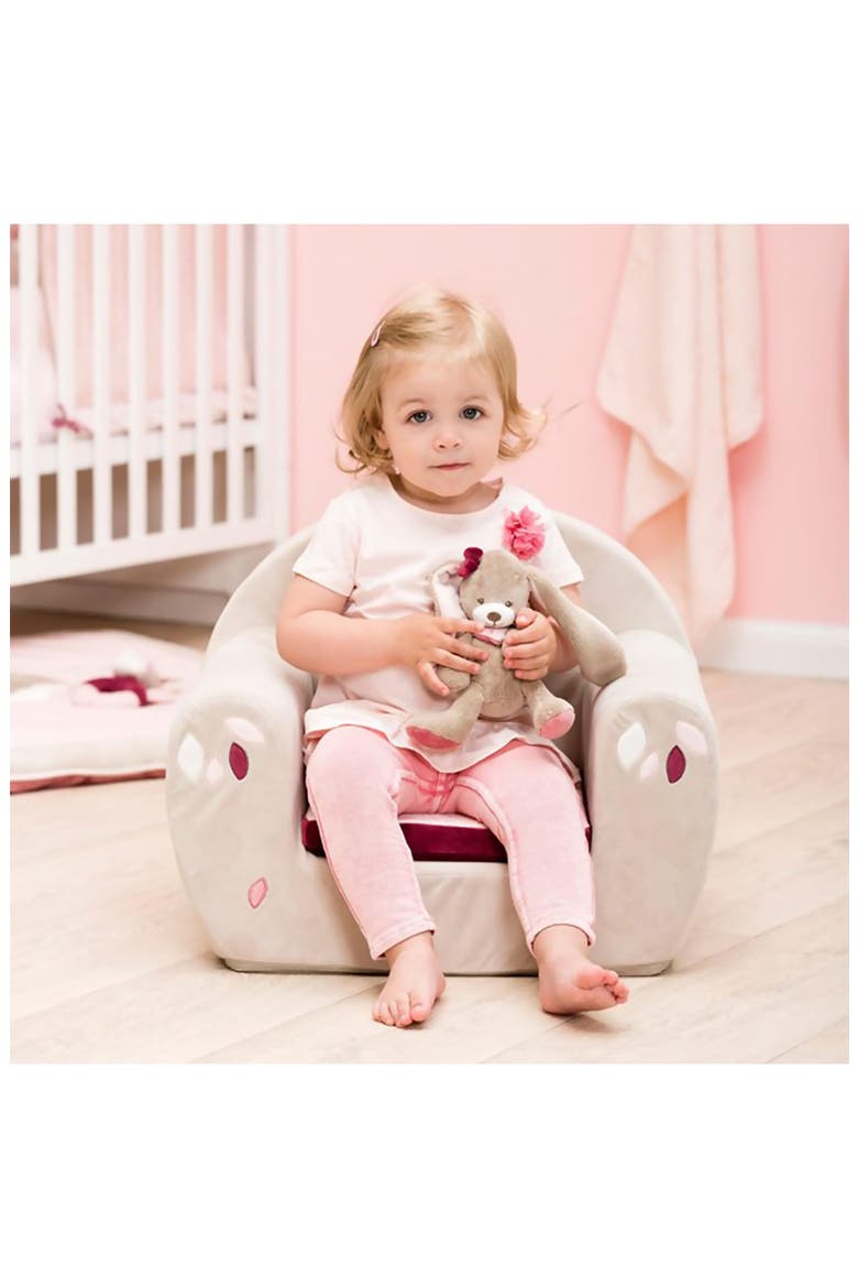 Cuddly Nina the Rabbit Stuffed Animal, Alternate, color, PINK/ BROWN