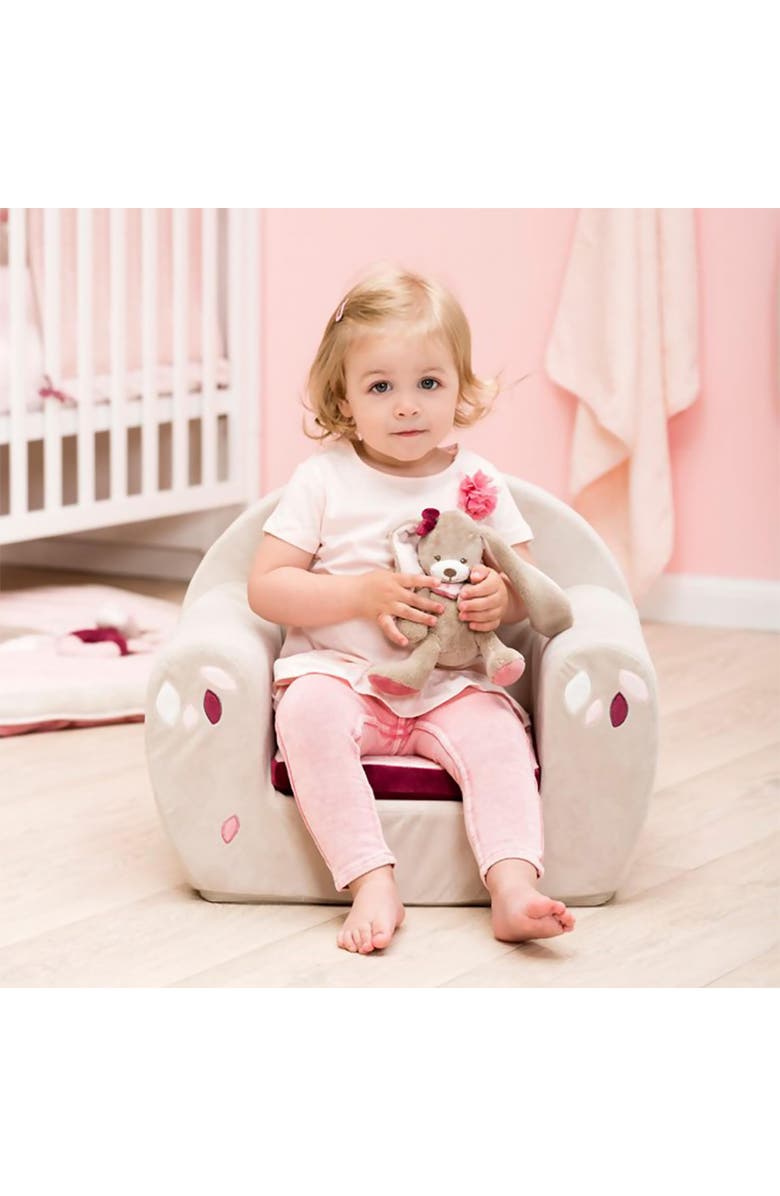 Nattou Cuddly Nina the Rabbit Stuffed Animal, Alternate, color, Pink/ Brown