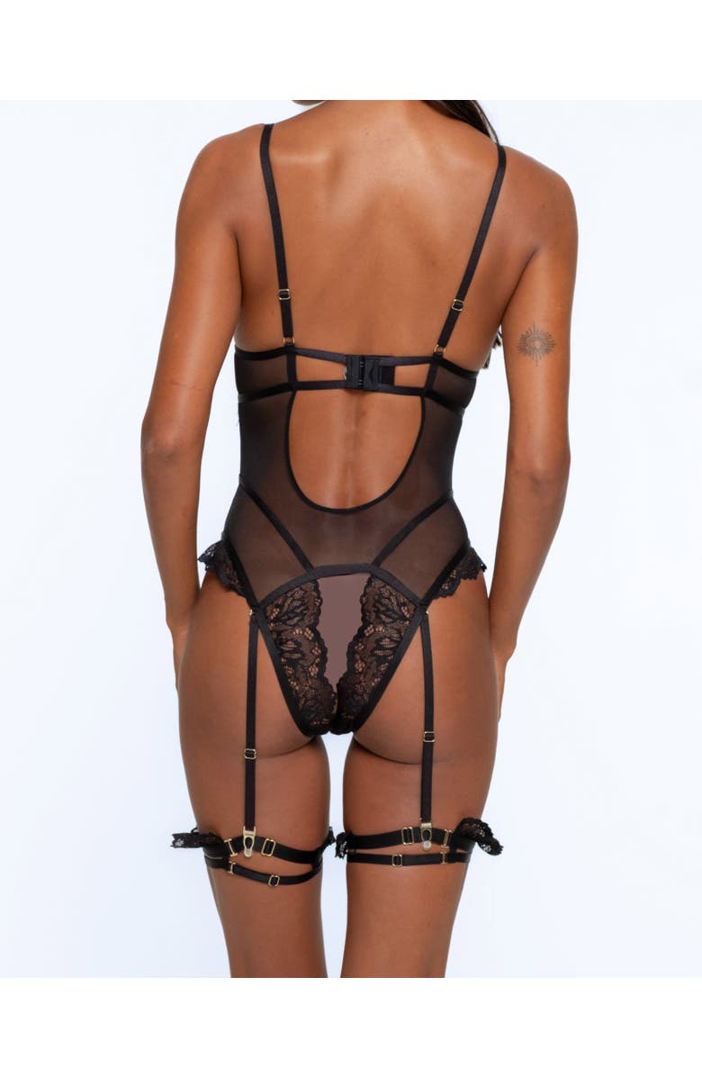 One Empire Ruelle Bodysuit, Alternate, color, Black