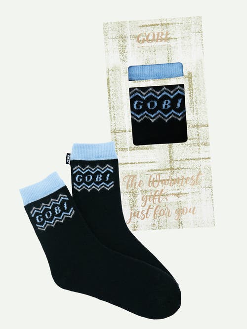 Gobi Mongolian Cashmere Alpine Cashmere Socks In Black