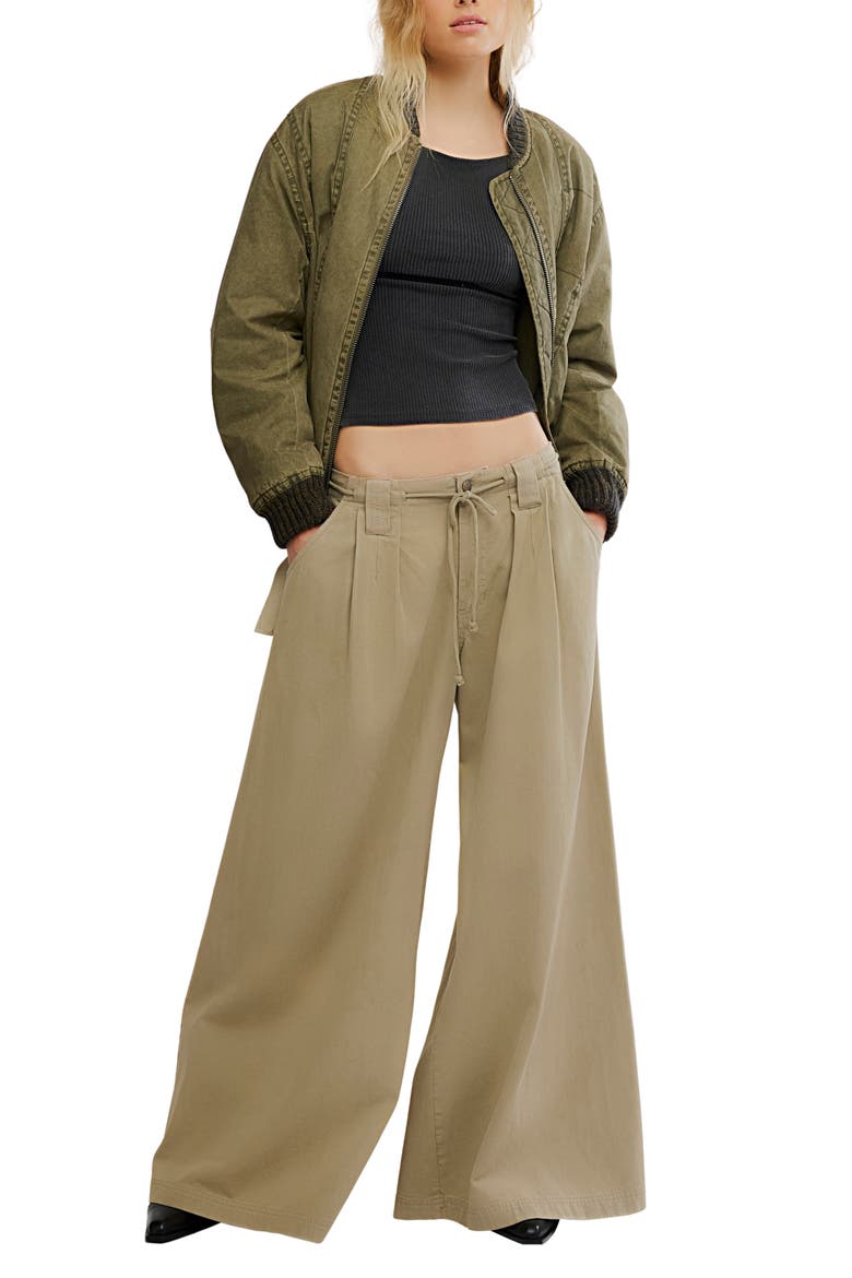 Julien Wide Leg Chino Pants, Alternate, color, CHINCHILLA