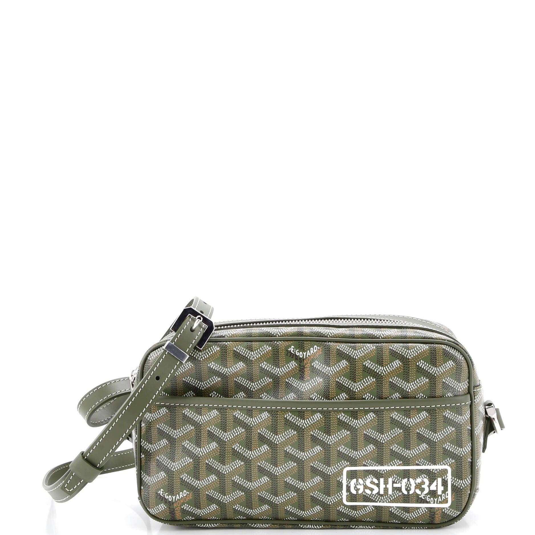 Pre-Owned Goyard Cap Vert Bag Printed Coated Canvas, Main, color, Green