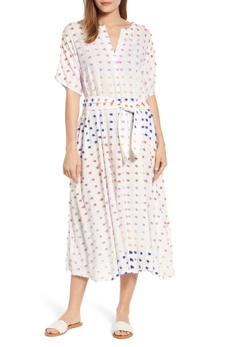 Lou & Grey Split Neck Maxi Dress, Main, color, 