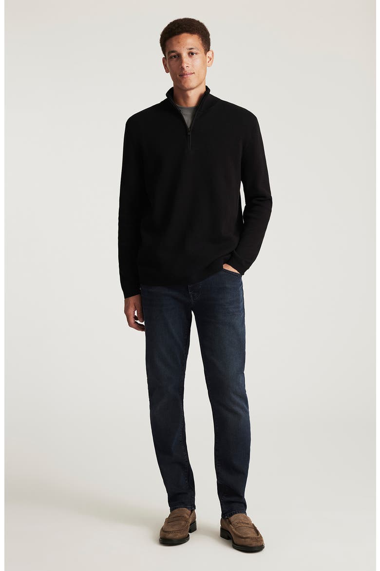 Half Zip Sweater, Alternate, color, BLACK