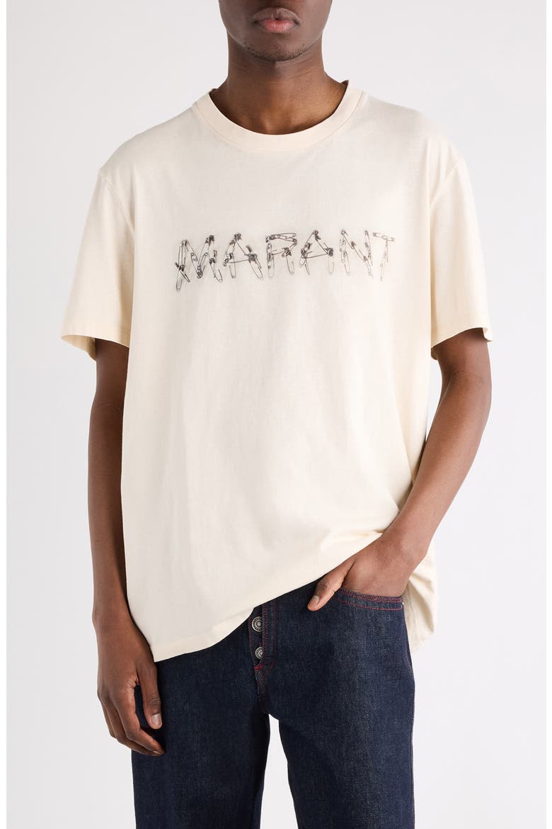 Honore Logo Graphic T-Shirt, Main, color, ECRU
