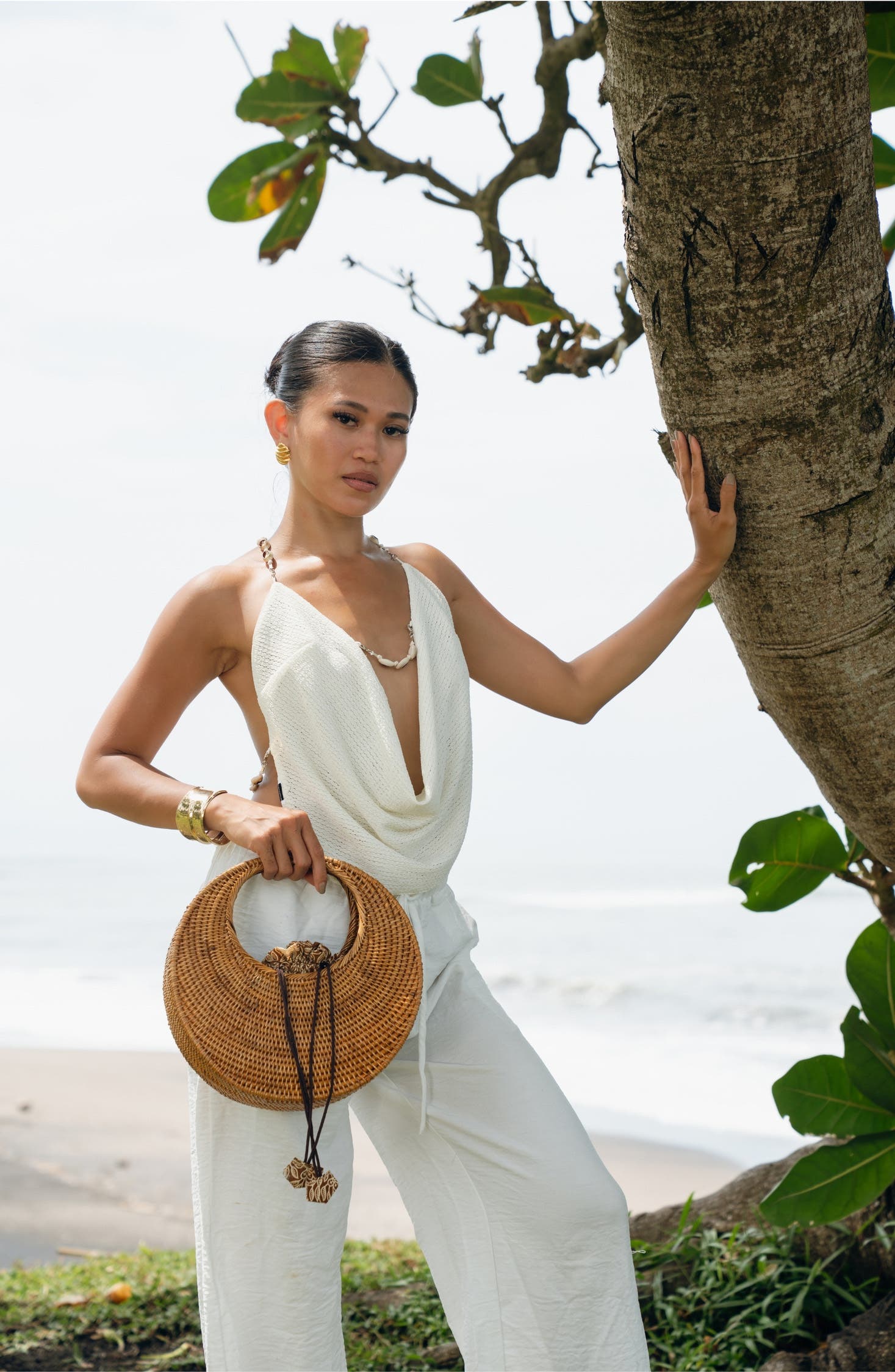 Felicita Rattan Shoulder Bag, Alternate, color, NATURAL