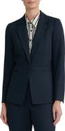 KASPER Notch Collar Waist Seam Blazer