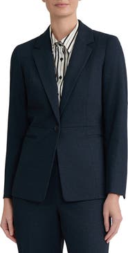KASPER Notch Collar Waist Seam Blazer