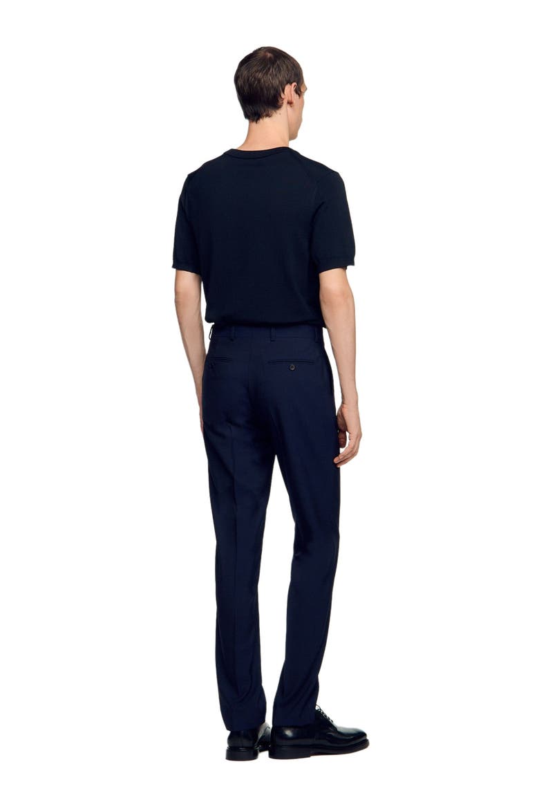 Suit Trousers In Wool, Alternate, color, Navy blue