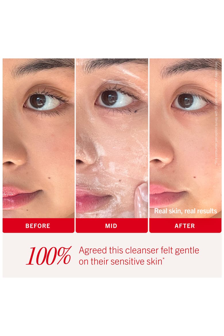 Ultra Gentle Cream-to-Foam Face Cleanser with Colloidal Oatmeal + Glycerin, Alternate, color, NO COLOR