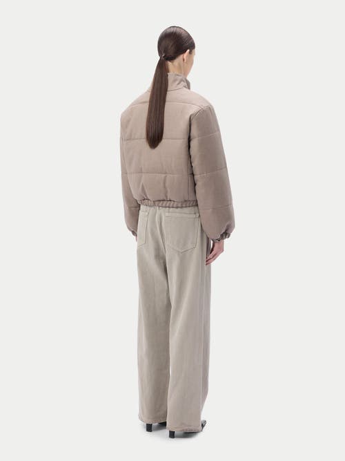 Gobi Mongolian Cashmere High-neck Cashmere Jacket In Taupe